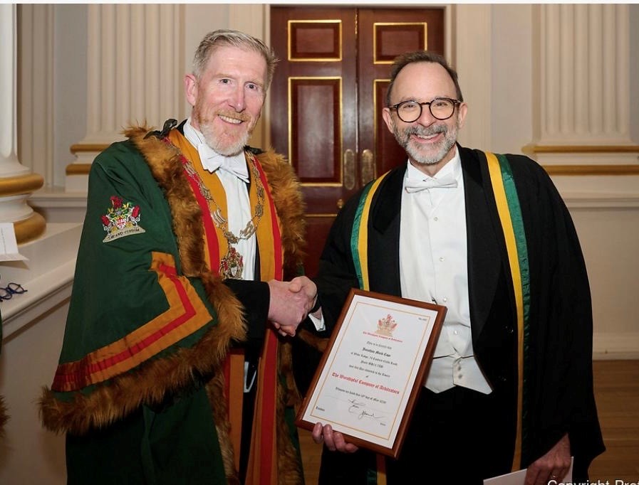 Jonathan Cope admitted to Freedom of the City of London and Liveryman of the Worshipful Company of Arbitrators